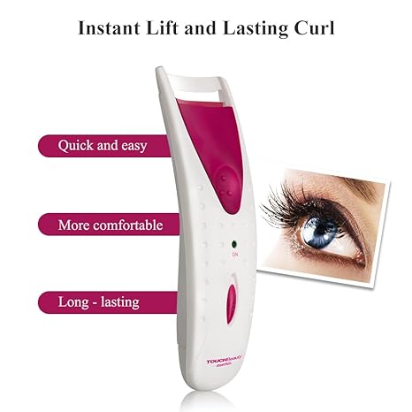 TOUCHBeauty Beheizte Wimpernzange Elektrisch Sofortig Erhitzt Langlebig Wimper Augen Kosmetik AG-2003A(Rot)