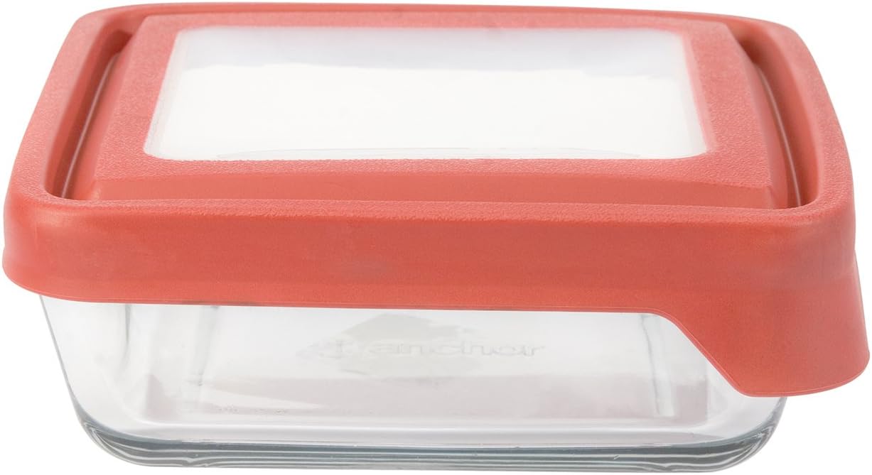 Anchor Hocking 4 3/4 Cup TrueSeal Food Storage Container, Cherry