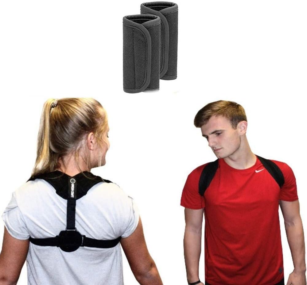Uniqua Craft Premium Posture Corrector for Women & Men, Corrects Slouching, Relieves Upper Back & Shoulders Pain, Hunching & Bad Posture, Thoracic Kyphosis Brace - Bonus Underarm Pads