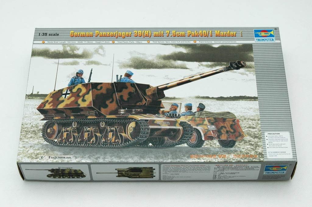 Trumpeter 1:35 - German 39(H) Panzerjager 75mm Pak40/3, Various
