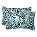 Pillow Perfect Paisley Indoor/Outdoor Accent Throw Pillow, Plush Fill, Weather, and Fade Resistant, Lumbar - 11.5