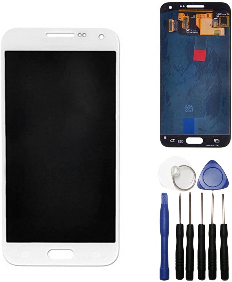 LSHtech LCD Display Touch Screen Digitizer Assembly for Samsung Galaxy E7 E7000 with Free Tools(White)