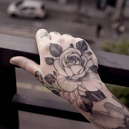 Tzxdbh 3pcs étanche Autocollant De Tatouage Temporaire Rose