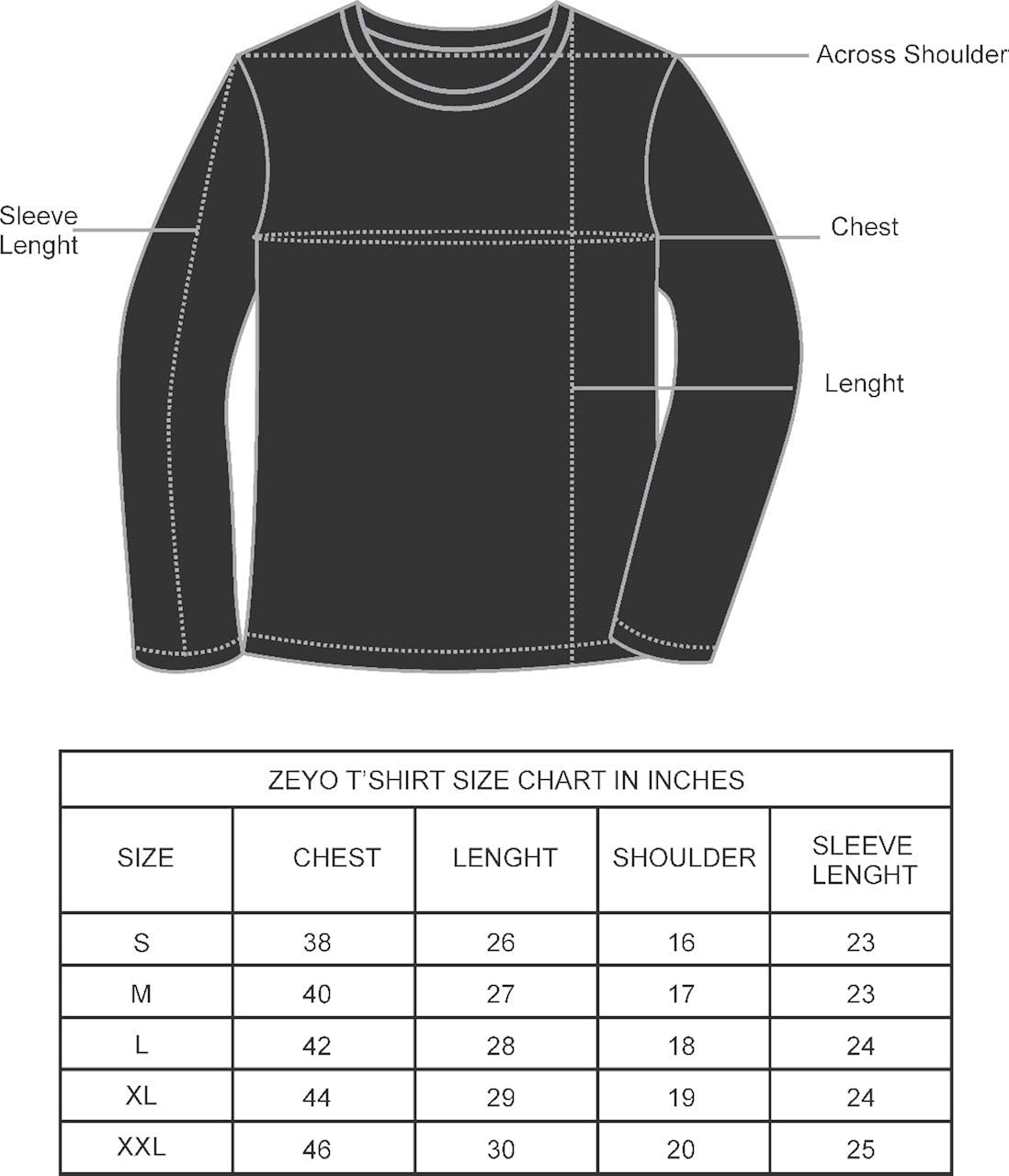 zeyo men's cotton printed t-shirt