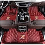 Custom Fit XPE Leather 3D Full Surrounded Waterproof Car Floor Mats for Cadillac ATS CTS CT6 SRX XT5 XTS Waterproof Non-Slip Carpets (Wine red)