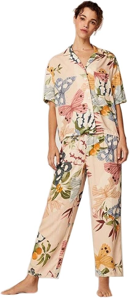 Amazon Slmjmyパジャマ レディース ルームウェア 短袖 上下セット お寝巻き 上下セット 肌に優しい 吸汗 通気性 部屋着 夏春秋 母の日 プレゼント 人気 パジャマ ルームウェアセット 通販