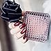 Bridalvenus Set of 24 False Nail Chic Exquisite Wine Red Bridal Fake Nail Full Cover Nail Tips - Press on Nail Long Square with Glue and Adhesive Tab for women and girls