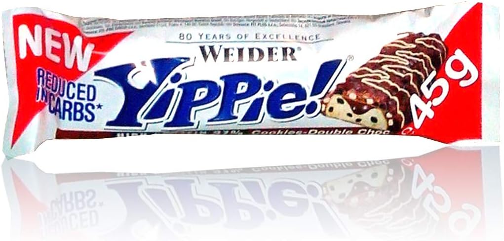 Weider Yippie! Bars, 18 x 45 g, Cookies Double Choc