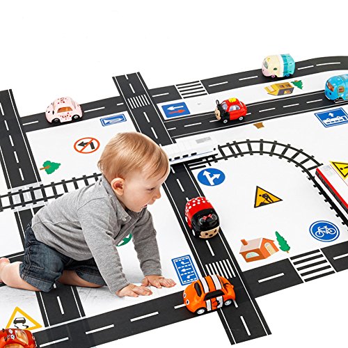 image for Shindel Road Car Tape, DIY Traffic Sign Model Train Track Sticker Roll