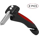 2 Packs Car Cane Portable Handle Automotive Standing Aid Car Assist Exit Portable Support Handle with LED Flashlight, Seat Belt Cutter, Ice Scraper Window Breaker