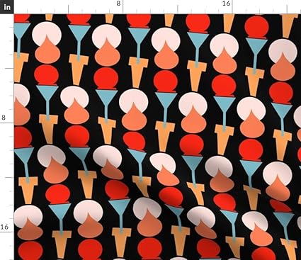 Amazon Com Abstract Ice Cream Fabric Tutti Frutti Mod Dessert