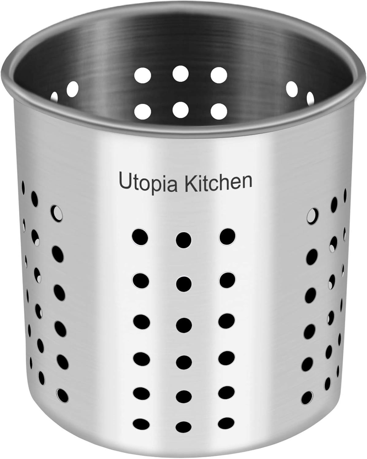 Utopia Kitchen Stainless Steel Cooking Utensil Holder 5 x 5.3 Inches: Kitchen & Dining