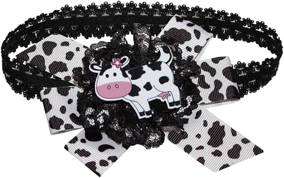 cow print headband for baby girl