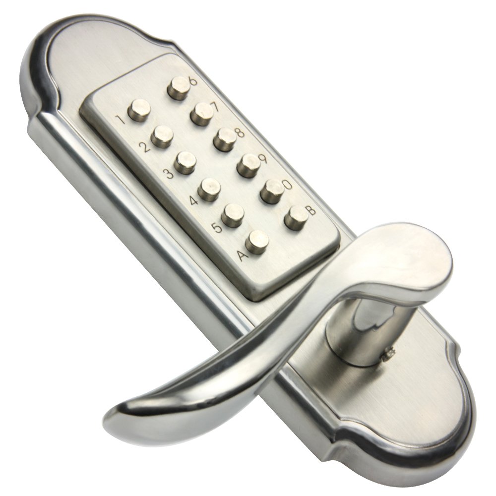 Left Handed Mechanical Keyless Lever Door Lock Digital Code Entry