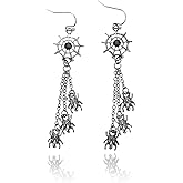 RAUCHBE Halloween Spider Earrings for Women Cute Halloween Dangling Party Jewelry