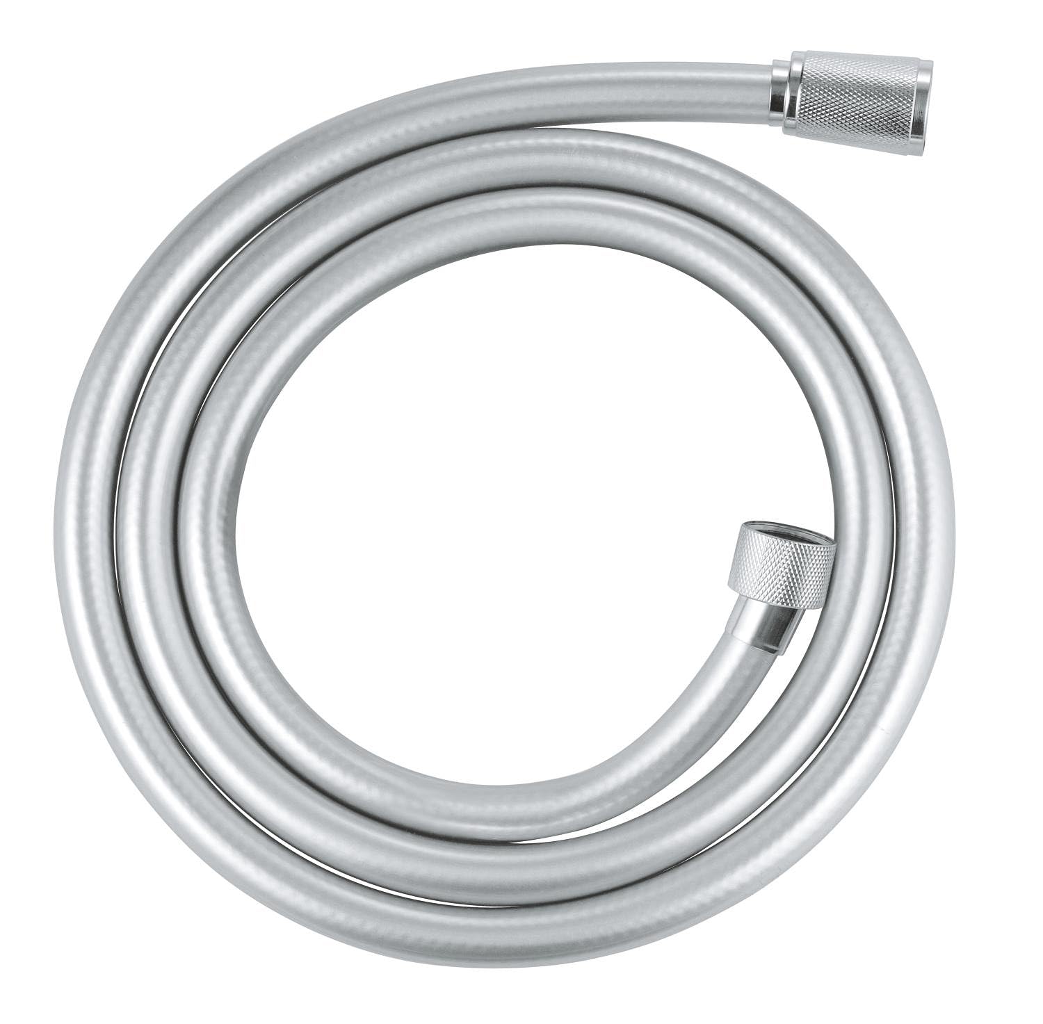 GROHE VitalioFlex Silver Long-Life TwistStop - Shower Hose 1.5 m (Tensile Strength 50 kg, Pressure Resistance Up to 12 Bar, Heat Resistance 75°C, Universal Connection G 1/2" x 1/2"), Chrome, 22109000 — image 1