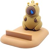 HomeCozi Capybara Phone Stand (Drooly) - Sturdy Universal Holder for Smartphones, iPhone & Android - Cute Animal Desk Accessory, Novelty Kawaii Decor Gift for Capybara Lovers