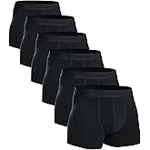 Comfneat Men's 6-Pack Trunks Cotton Spandex Underwear