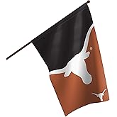 FOCO NCAA Texas Longhorns Unisex Double Sided 40' x 28' Team Logo Vertical Flag, Vertical 40' x 28', One Size
