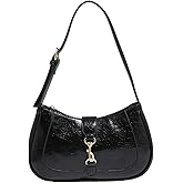 RoseSeek Women's Retro Vintage Zipper Shoulder Bag Adjustable Strap Elegant Underarm Purse Hobo Handbags