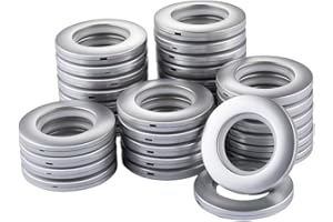 32 Pack Curtain Grommet,DeSS Inner Diameter 1-9/16"(40mm) Curtain Eyelet Rings Nanoscale Low Noise Roman Ring Matt Silver