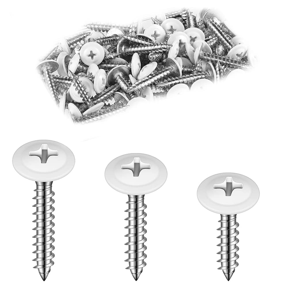 Ksrnsne Wood White Sheet Metal Screw Thread Truss Fast Self Tapping White Pan Cabinet Screws