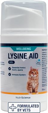 NutriScience LysineAid Cat Gel L-Lysine 50ml Salmon Flavour for Cats & Kittens view 1