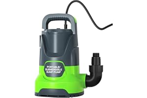 FENGRONG Water Pump Submersible Sump Pump 1.4HP 5400GPH Portable Electric Water Pump Utility Pump for Pool Draining Flood Basement Hot Tub Pond