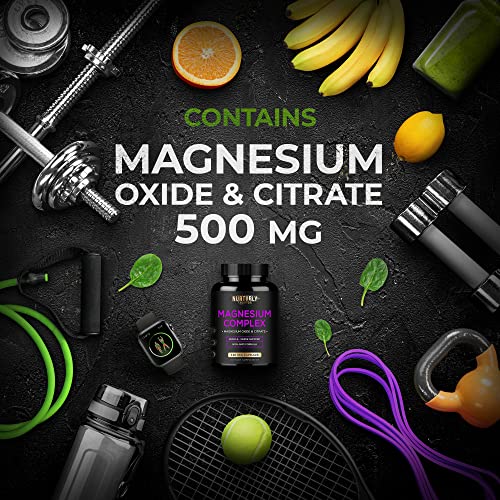 Magnesium Complex 500mg Oxide & Citrate Supplement High Absorption