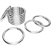 10 Pcs Metal Spring Round Carabiner Inner Diameter 1 Inch O Rings Clip Spring Ring for Keychains, Purse, Bag, Handbag