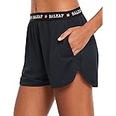 baleaf Women's 3" Running Shorts Quick Dry No Liner Athletic Workout Track Shorts Zipper Pockets