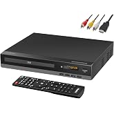 FlexaPlay Region-Free DVD Player for TV with HDMI &amp; 1080P Upscaling | CD/DVD/USB Playback, LED Display, Coaxial Audio, Ultra-Compact Design, Remote &amp; HDMI/AV Cables Included