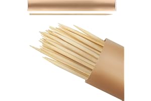 BETESINE 6.3mm Thick Bamboo Marshmallow Roasting Sticks, 30 Inch Extra Long Wooden S'mores Sticks for Fire Pit, BBQ, Camping, Sausage, Marshmallow Skewers – 100 PCS
