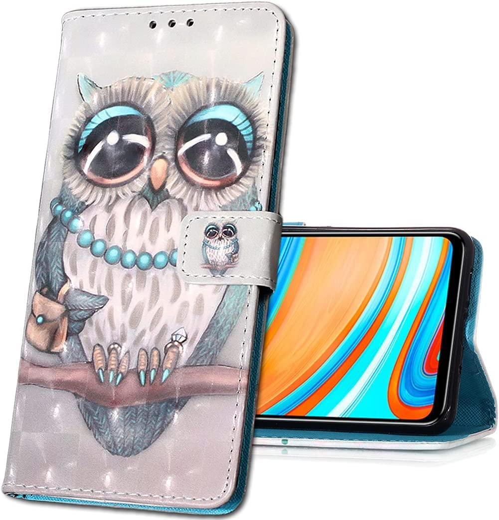 IMIRST Flip Case for Motorola Moto E20 / E30 / E40 Faux Leather Wallet Case 3D Pattern Protective Cover with Card Slot Stand Compatible for Motorola Moto E20 / E30 / E40. YB Owl
