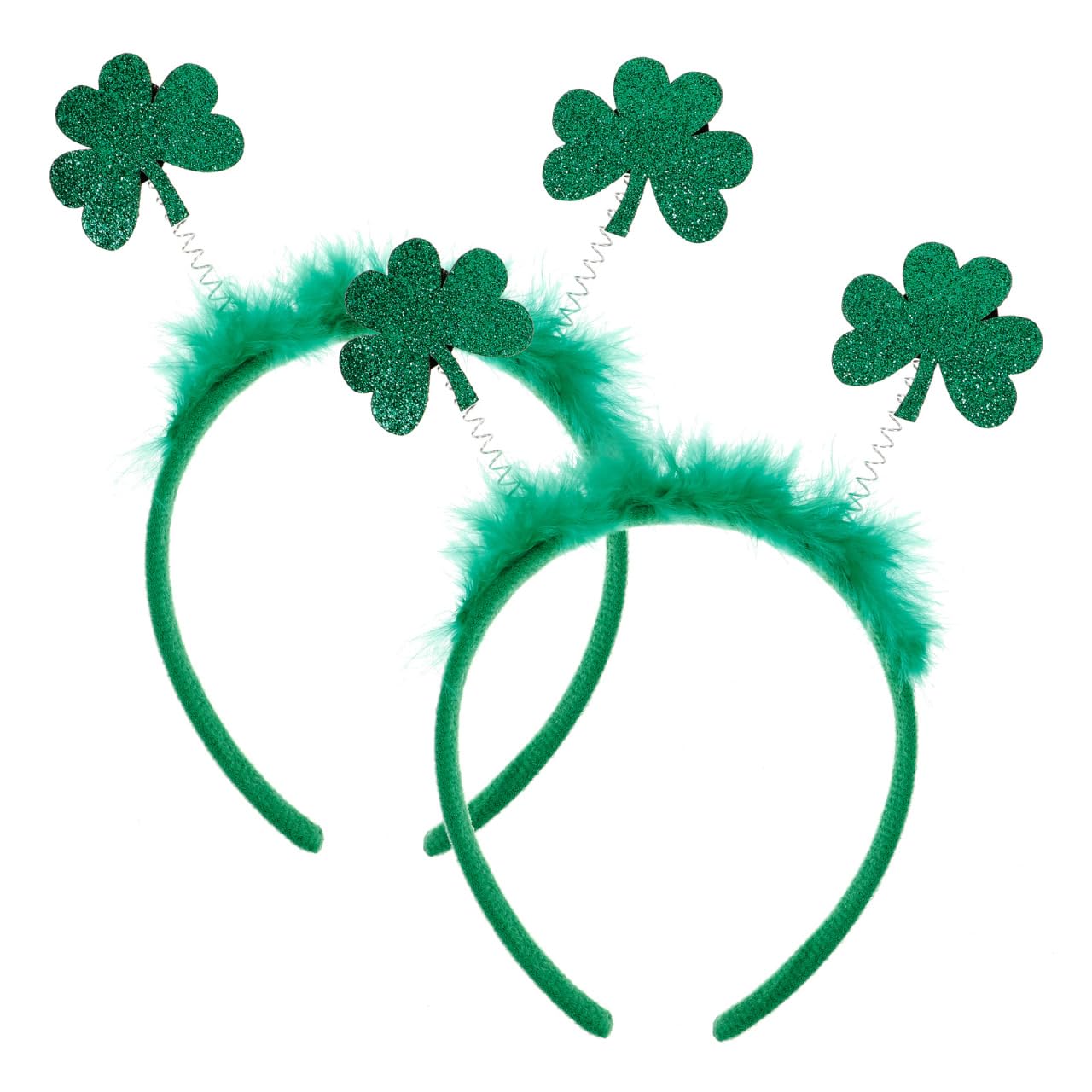 2Pcs St Patrick'S Day Shamrock Headband Irish Head Boppers for St Patrick S Day Celebration and Irish Festival Decoration
