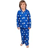 Ultra Game Youth NBA Official 2-Piece Super Soft Button Down Pajamas Set