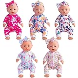 Sweet Dolly 5 Sets Baby Doll Accessories Baby Doll Clothes and Headbands for 15 Inch Doll to 18 Inch Doll, 10 PCs in Total Do