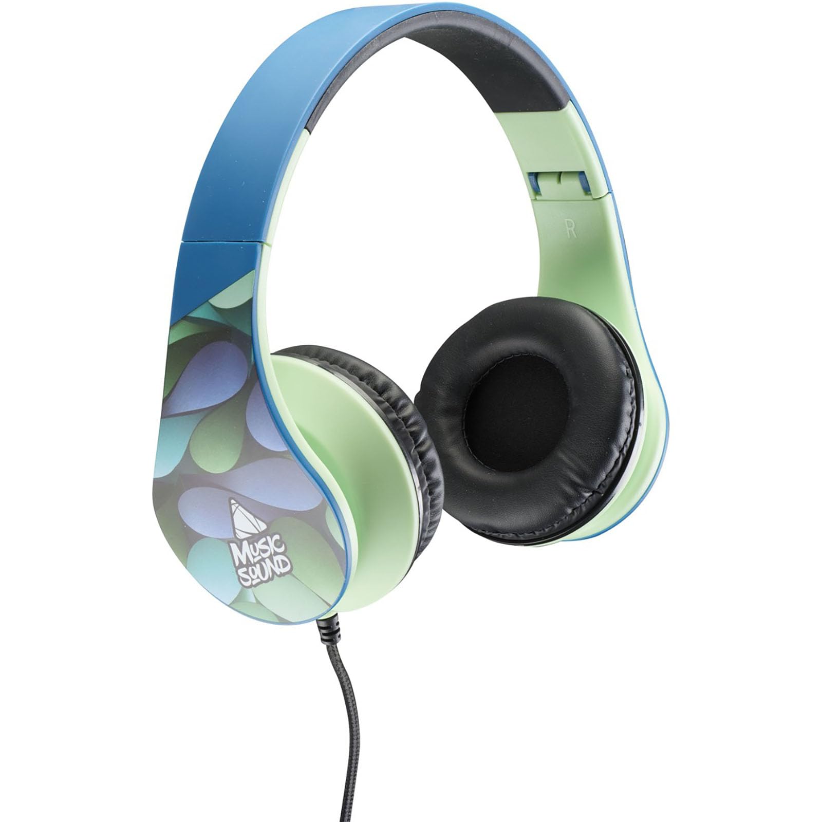 Music Sound |Over Ear Fantasy Wired Headphones | Foldable On-Ear Headphones with Headband, 1.2m Tangle-Free Cable - 3.5mm Jack - Petals, MUSICSOUNDFAN221