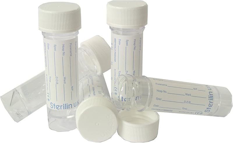 Sterilin 50 x 30ml Urine Sample Containers with QuickStart Cap