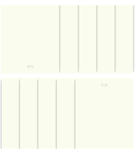DALIX Ribbed Replacement Vertical Blind Slats - 5 Pack, Off White