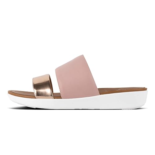 fitflop フィットフロップ FitFlop DELTA LEATHER SLIDE SANDALS - CRYSTAL （Urban  White） -waja bazar - 海外ファッションブランド通販サイト【公式】