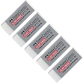 Faber-Castell 205053 Dust-Free Eraser, Plastic, White, Pack of 5