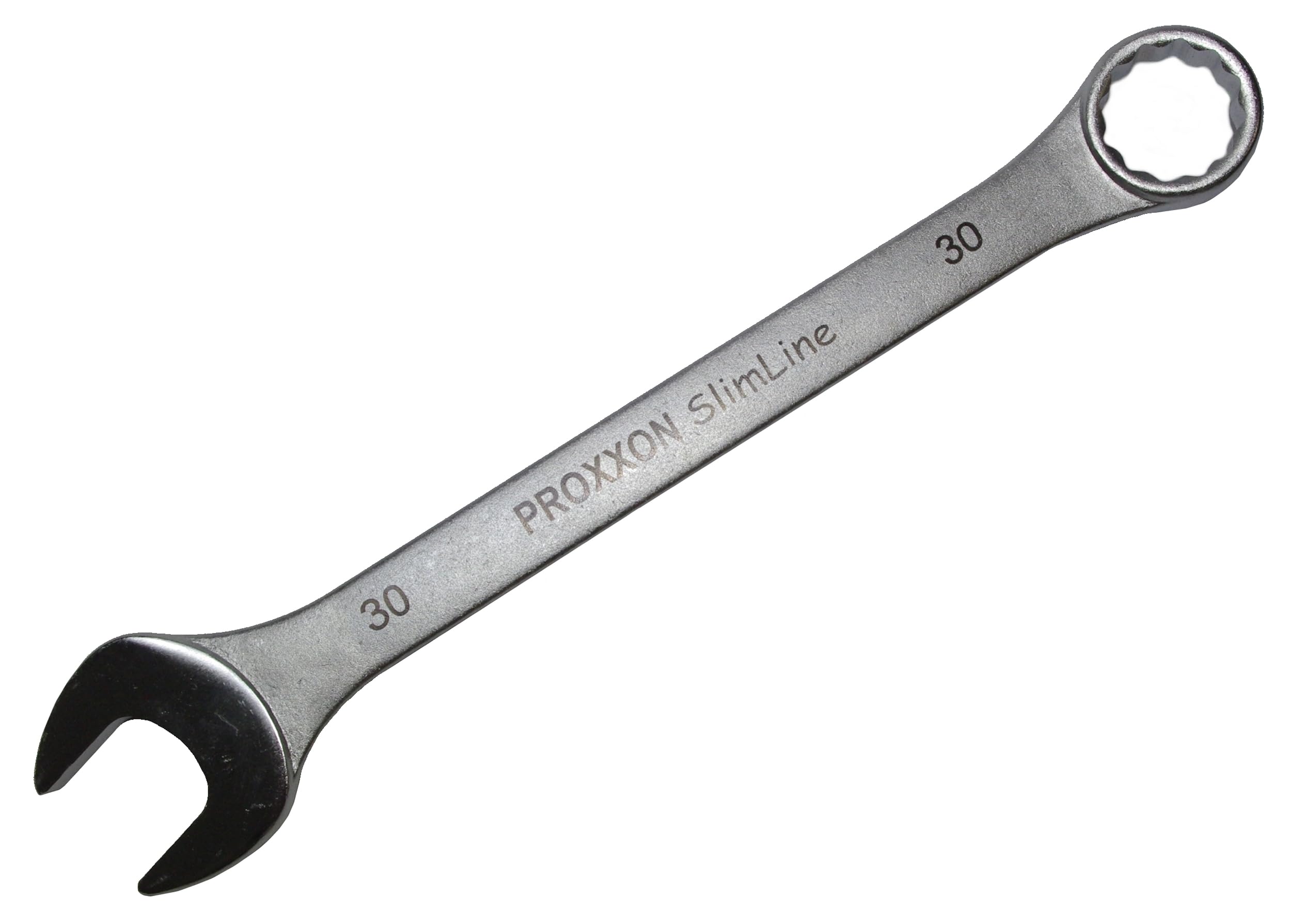 PROXXON Slimline 23930 Combination Spanner Size 30 mm - 15° Angled on the Ring Side - Chrome Vanadium Steel