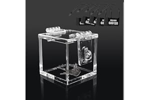 MFMYEE BDSM Chastity Cage, Key Safe, Transparent Chastity Keyring, Chastity Game Acrylic Box, Multifunctional Sexy Toys, Anti