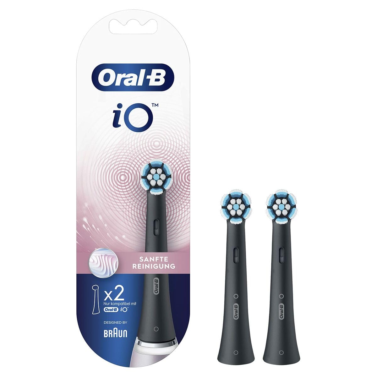 Oral-B Aufsteckb. iO sanfte Reinigu. 2er Black