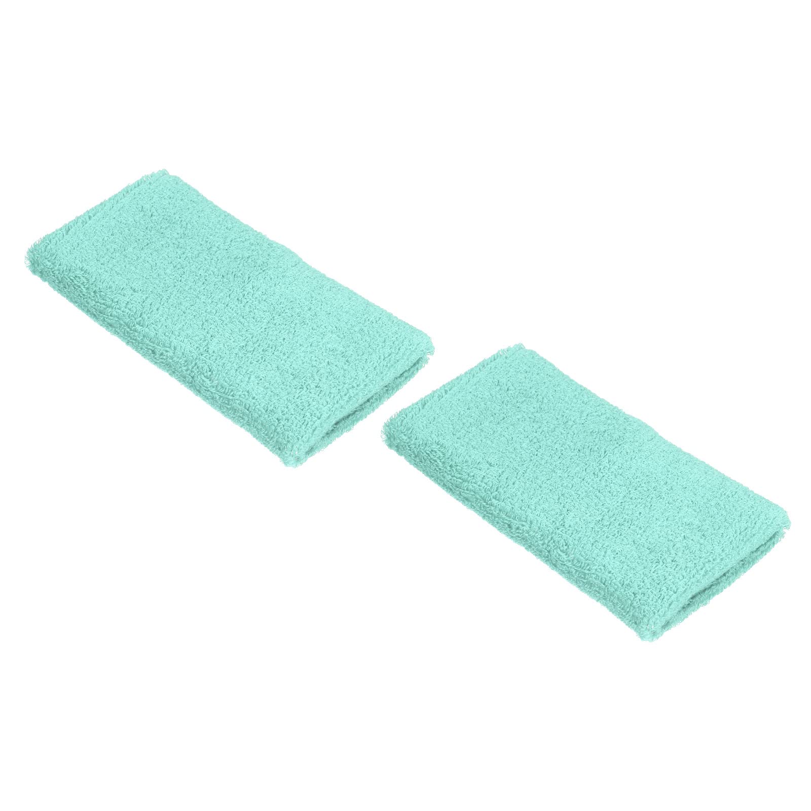 PATIKIL Sports Wristbands 8x15cm, 2 Pack Cotton Terry Cloth Absorbent Sweatband for Tennis Basketball Working Out Athletic Running, Sky Blue
