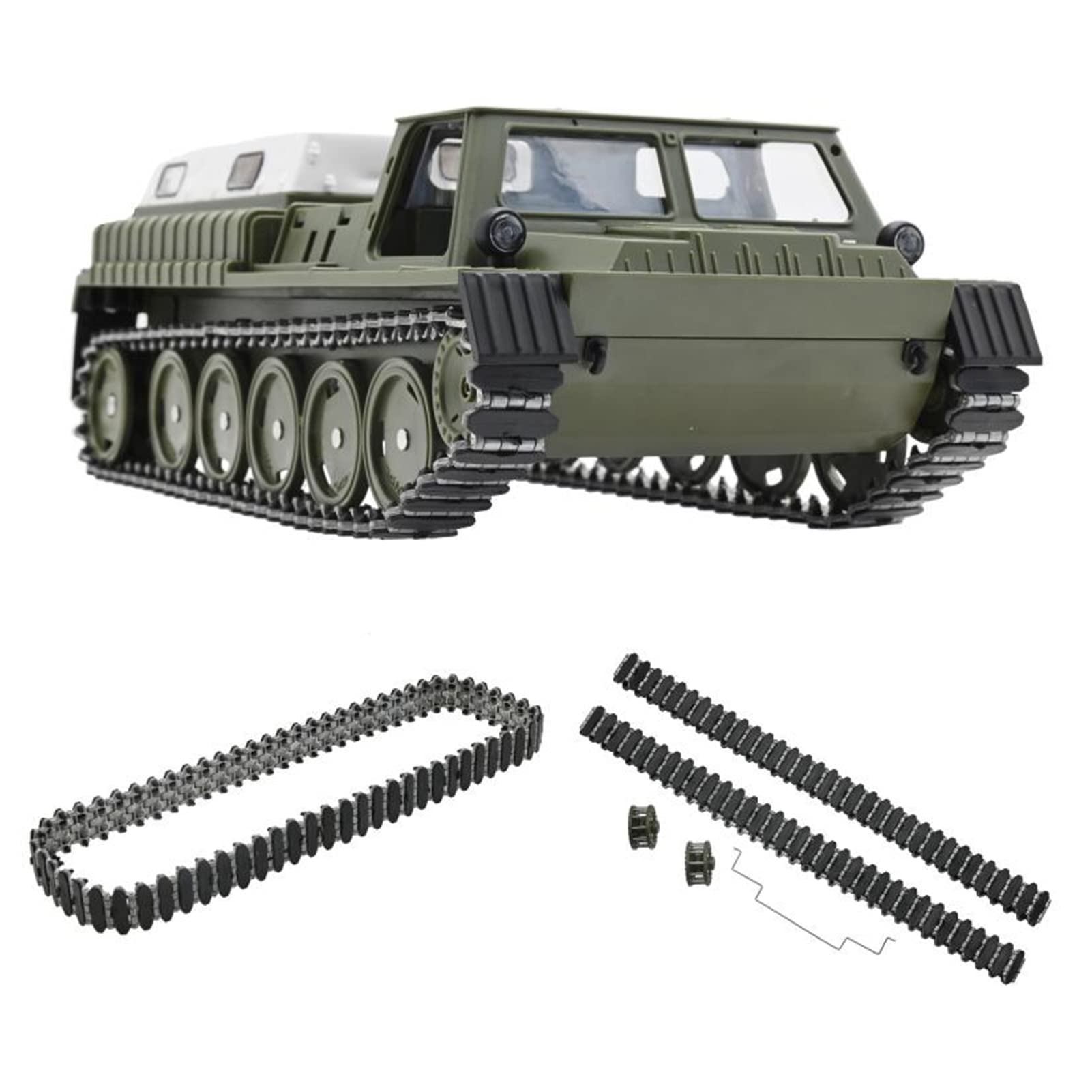 SUNGOOYUE Model Track Parts, Plastic Aluminum Alloy Full Scale Chain Wheel Part Toy for WPL E 1 GAZ 71 Vehicle