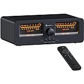 Fosi Audio LC30 VU Meter Amplifier Speaker Selector Switch Box Audio Visualizer 2 in 2 Out Vintage Switcher for High Power St