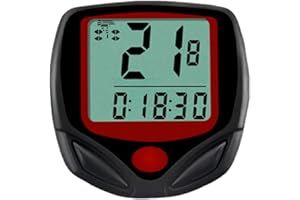 MocareHealth Bike Speedometer, Bicycle Odometer Speedometer with Fixed Line, Daily Waterproof and Backlit Display