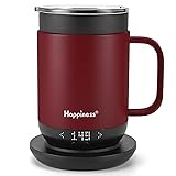 Happiness Smart Heated Coffee Mug,16oz Rechargeable